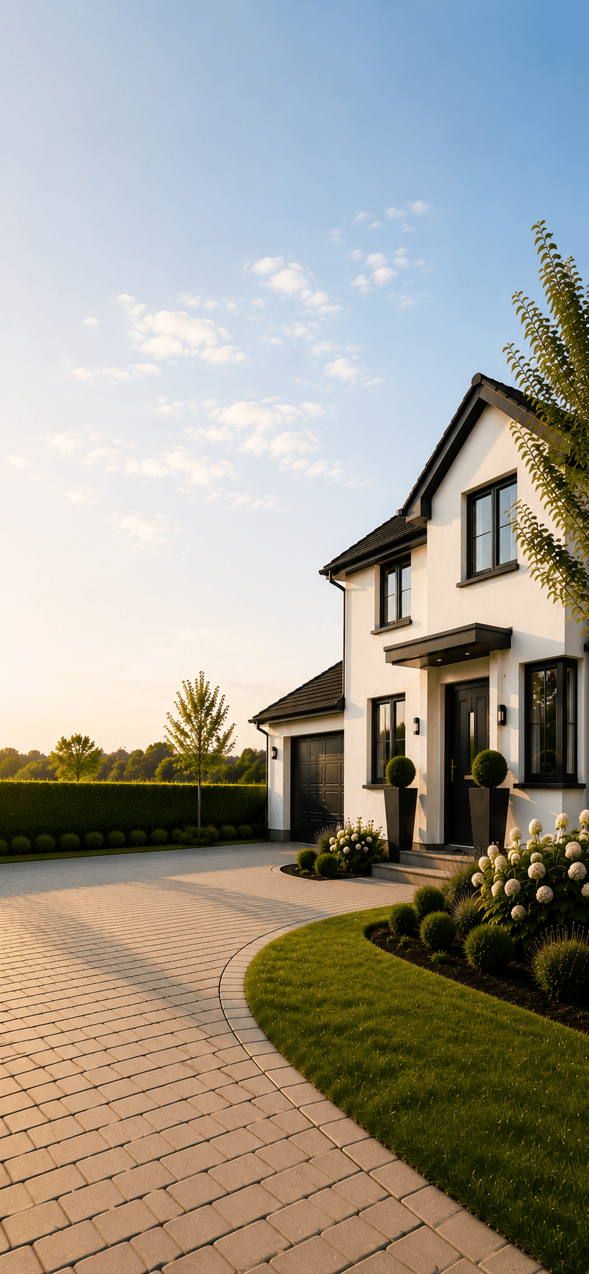 Premium white rendered home, Yorkshire