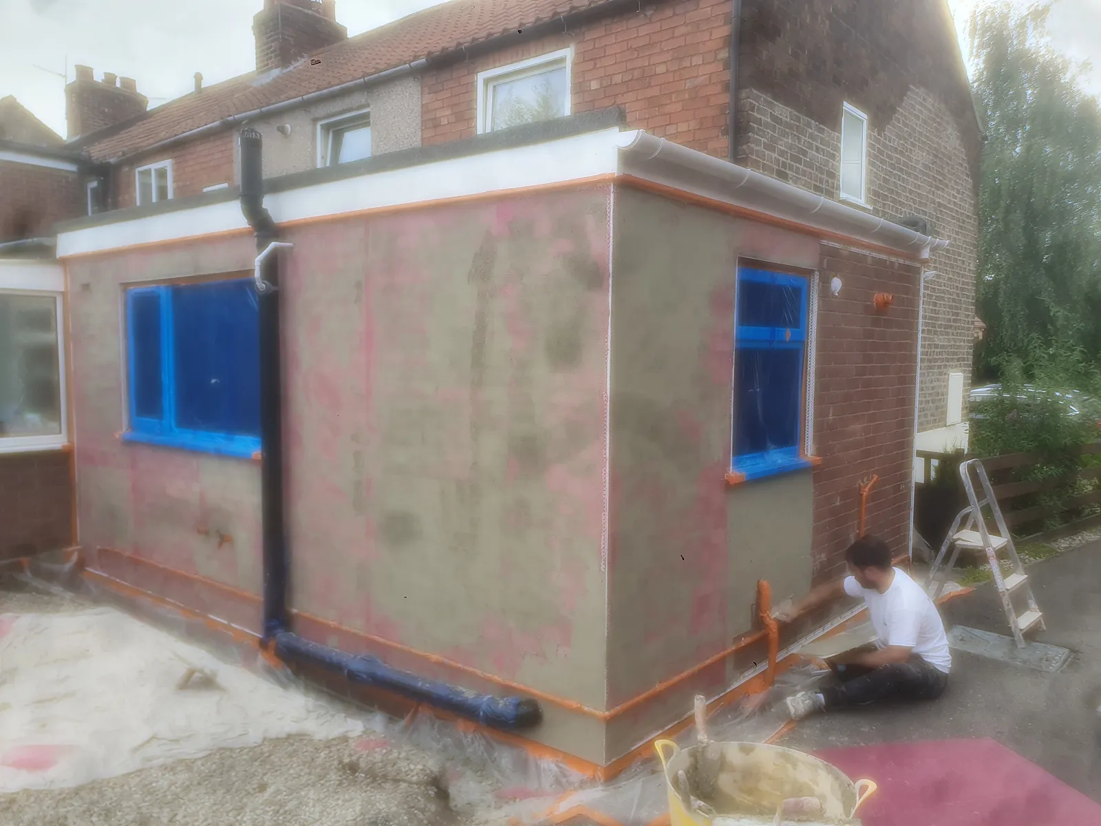 Silicone Render Extension, York — installation photo 1