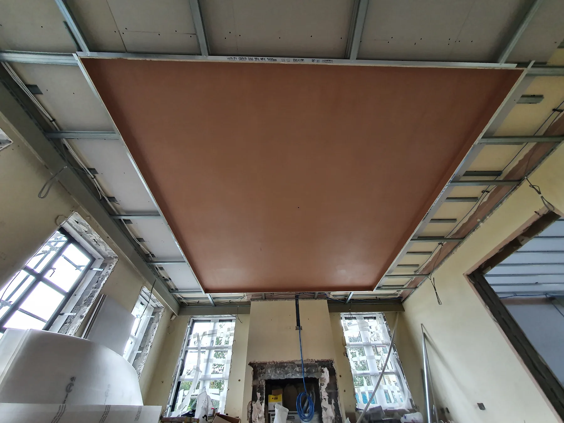 Commercial suspended ceiling panel installation